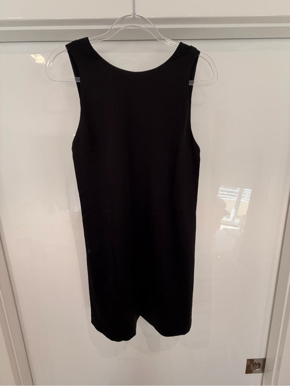Alice + Olivia Sleek Black Sleeveless Shift Dress